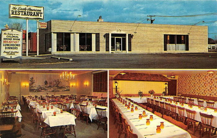 Early American Restaurant - Old Postcard Photo (newer photo)